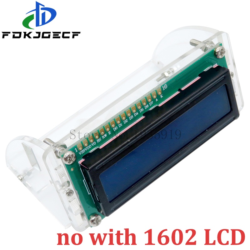 Vỏ Acrylic trong suốt cho LCD1602 màn hình LCD với vít/Nut LCD1602 vỏ trường hợp chủ (không có 1602 LCD)