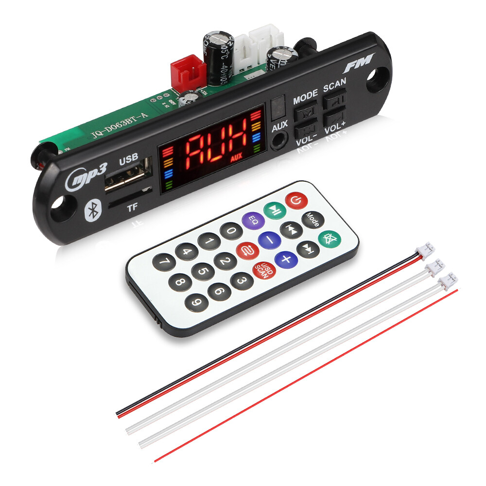 80w amplifier diy mp3 decoder board dc 12v 2x40w bluetooth 5.0 music player car fm tf usb handsfree call record