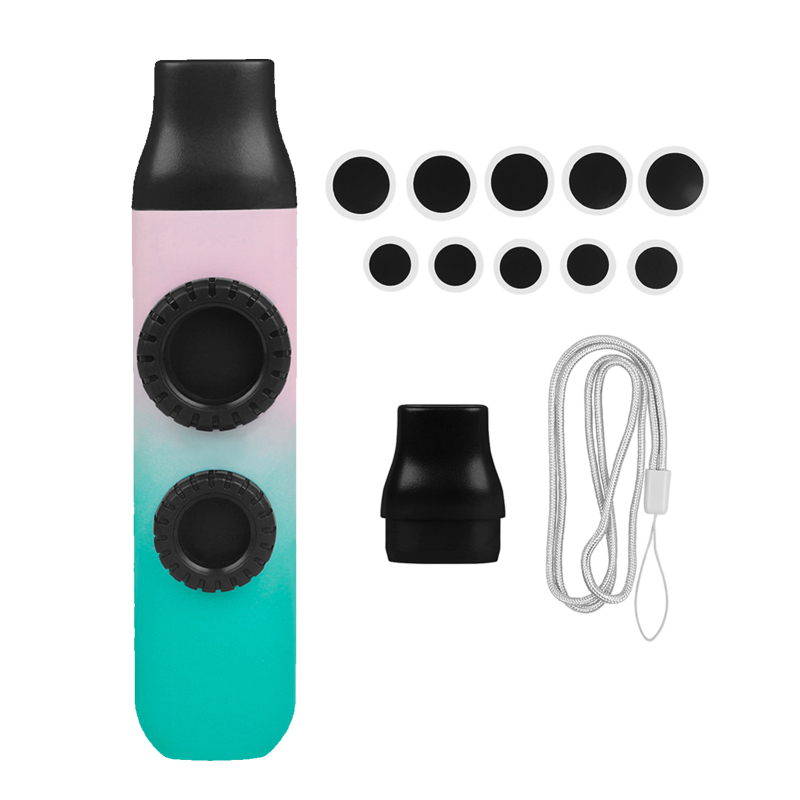 【Factory-direct】 Kazu Flute ABS Zoukat Kazoo Dual Flute Holes Replaceable Blowing Nozzle 10pcs Membrane Ukulele Guitar Partner Musical Instrument.