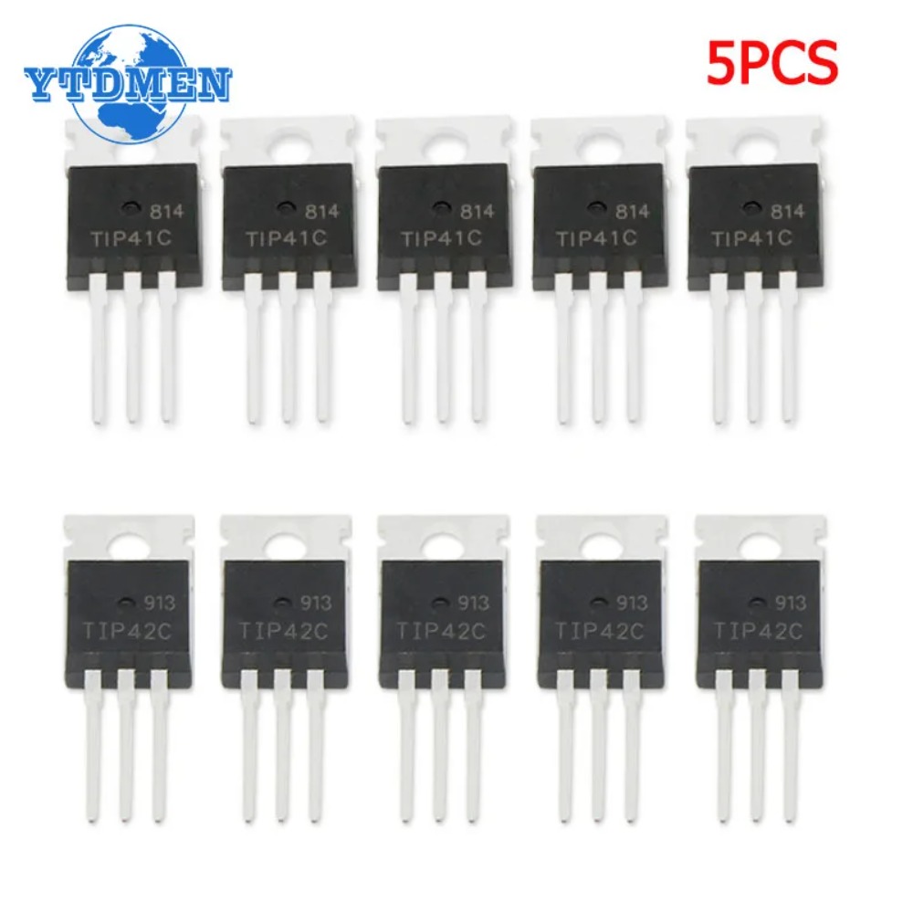 5PCS Transistor TIP41C TIP42C TO-220 100V 6A NPN Transistors New Original