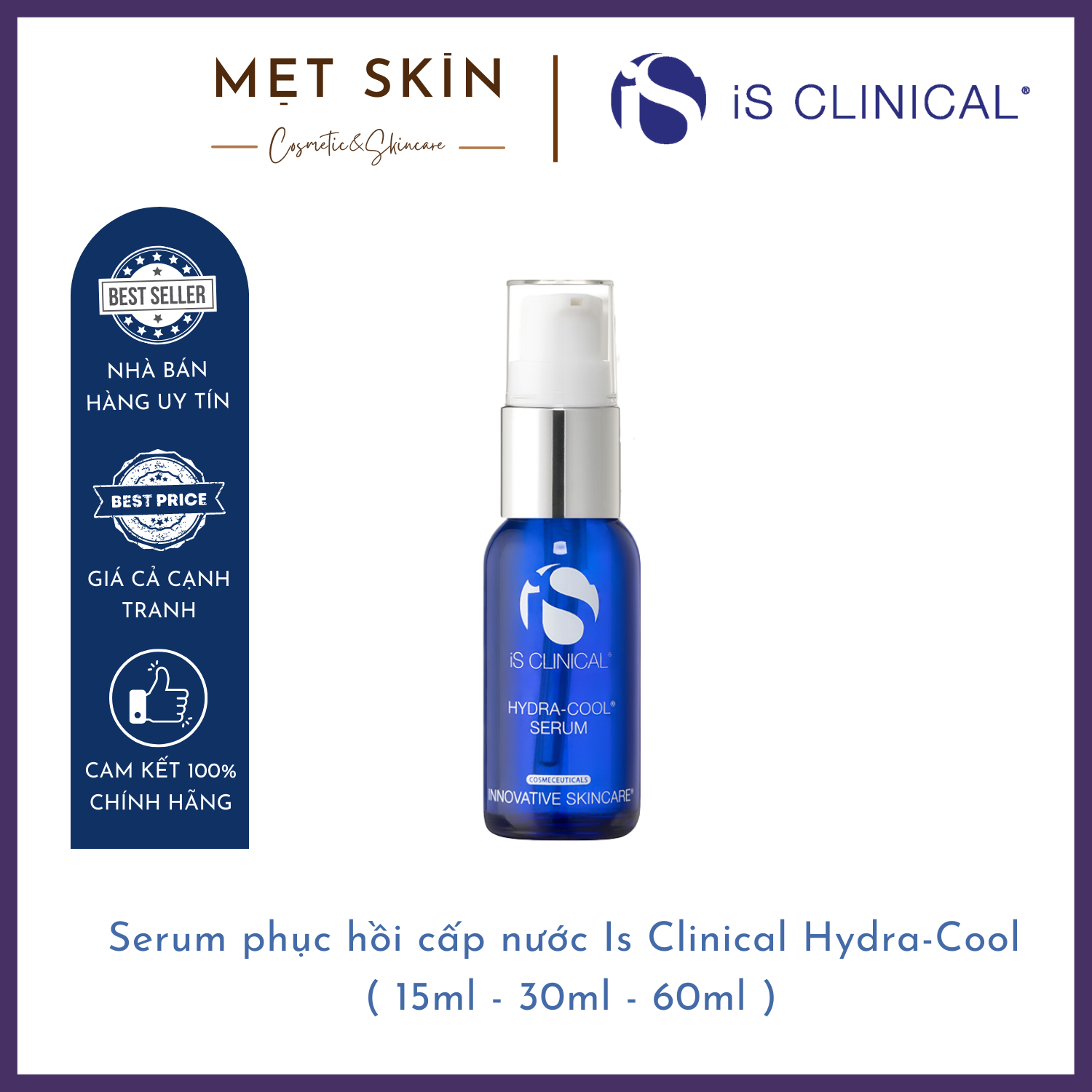 [ Authentic ] Serum dưỡng ẩm, phục hồi da Hydra-Cool Is Clinical