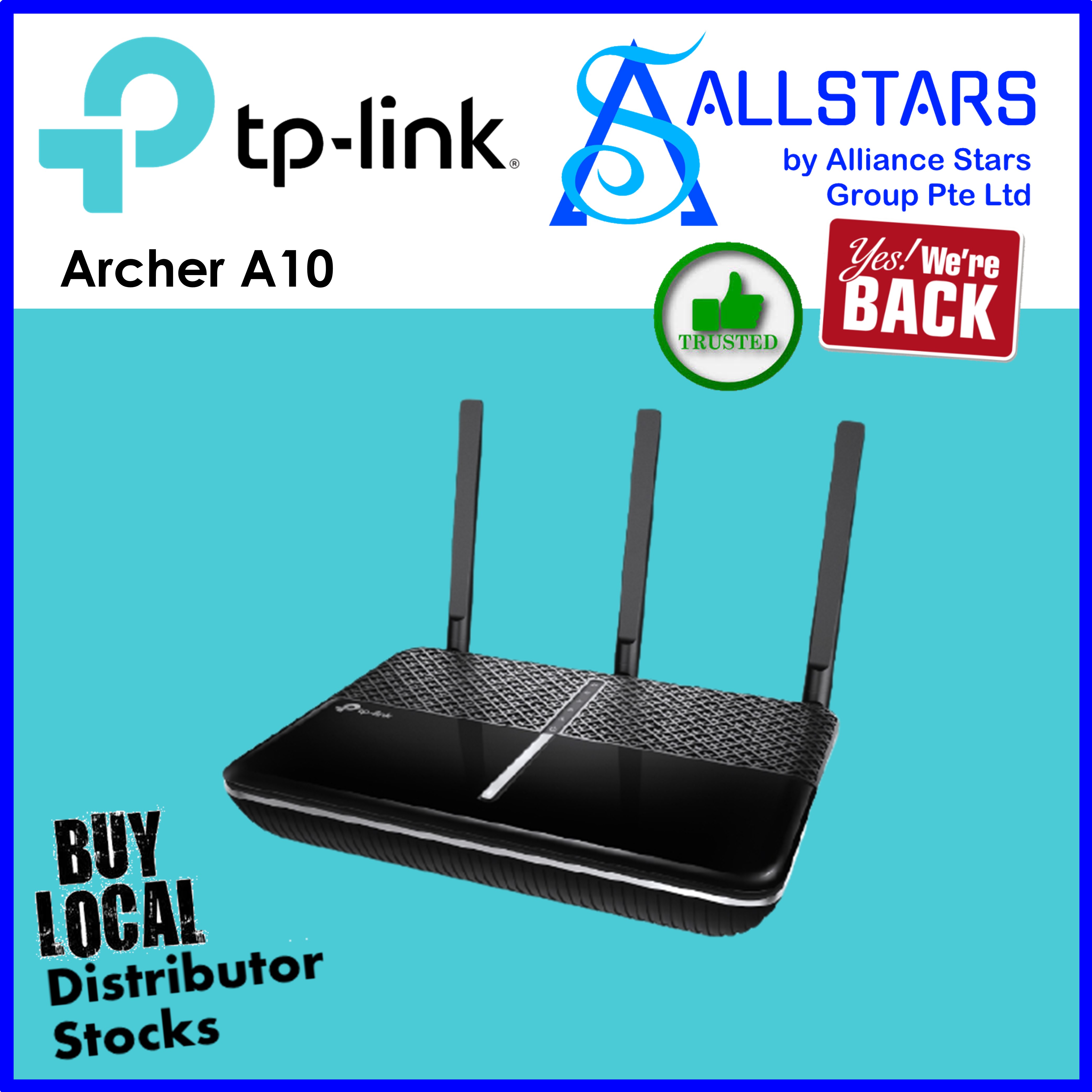 ALLSTARS : We Are Back Promo) TPLink / TP-Link Archer A10 Wireless-AC2600  MU-MIMO Wi-Fi Router (Local Warranty 3years with TPLink SG) | Lazada  Singapore