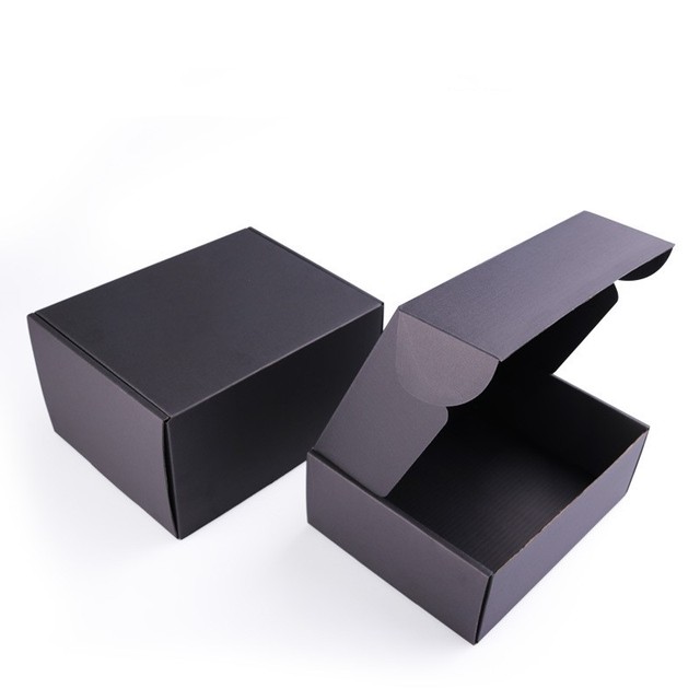 5pcs Extra Black Cardboard Box Thick Corrugated Paper Box For Business ...