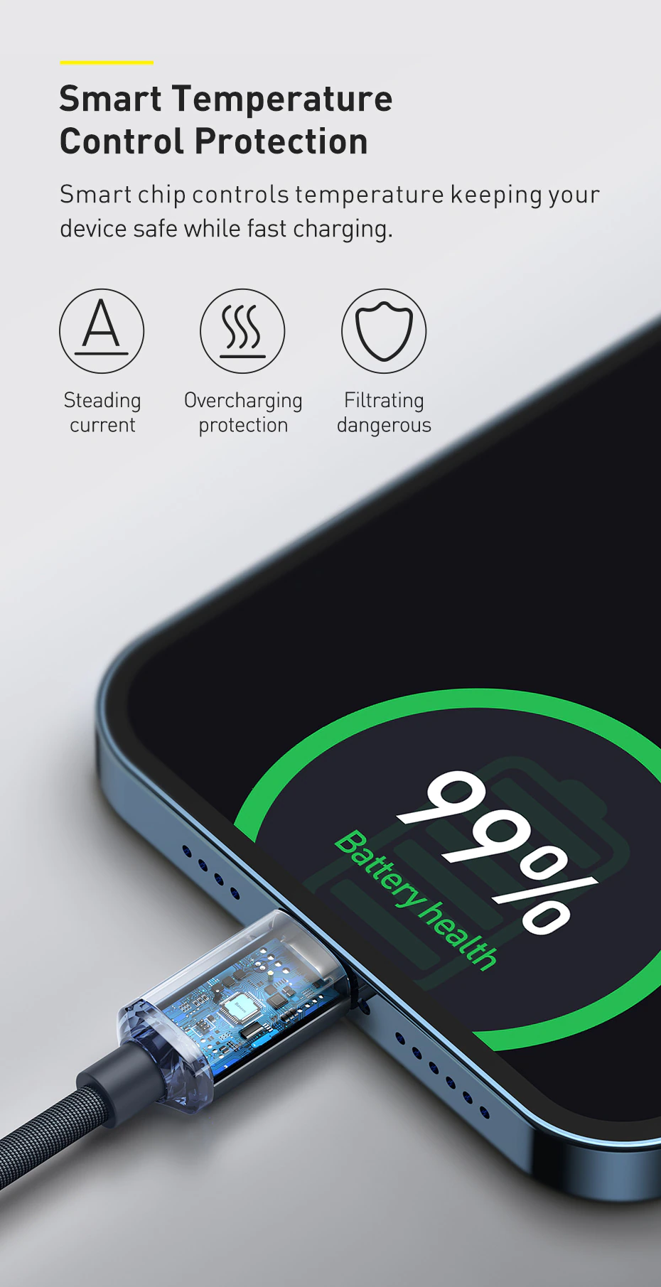 Cáp sạc nhanh 20W Baseus Crystal Shine Series Fast Charging Data Cable Type-C to Lightning