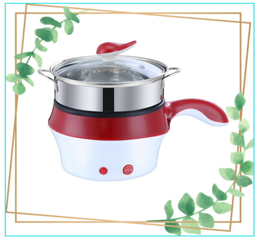 Ca điện nấu mì kiêm nồi lẩu mini siêu tiện lợi + kèm vỉ hấp trứng, nồi lẩu điện mini, nồi nấu thức ăn, nồi điện hấp trứng, nồi điện luộc thức ăn, ca nấu mì siêu tốc, nồi nấu đa năng mini