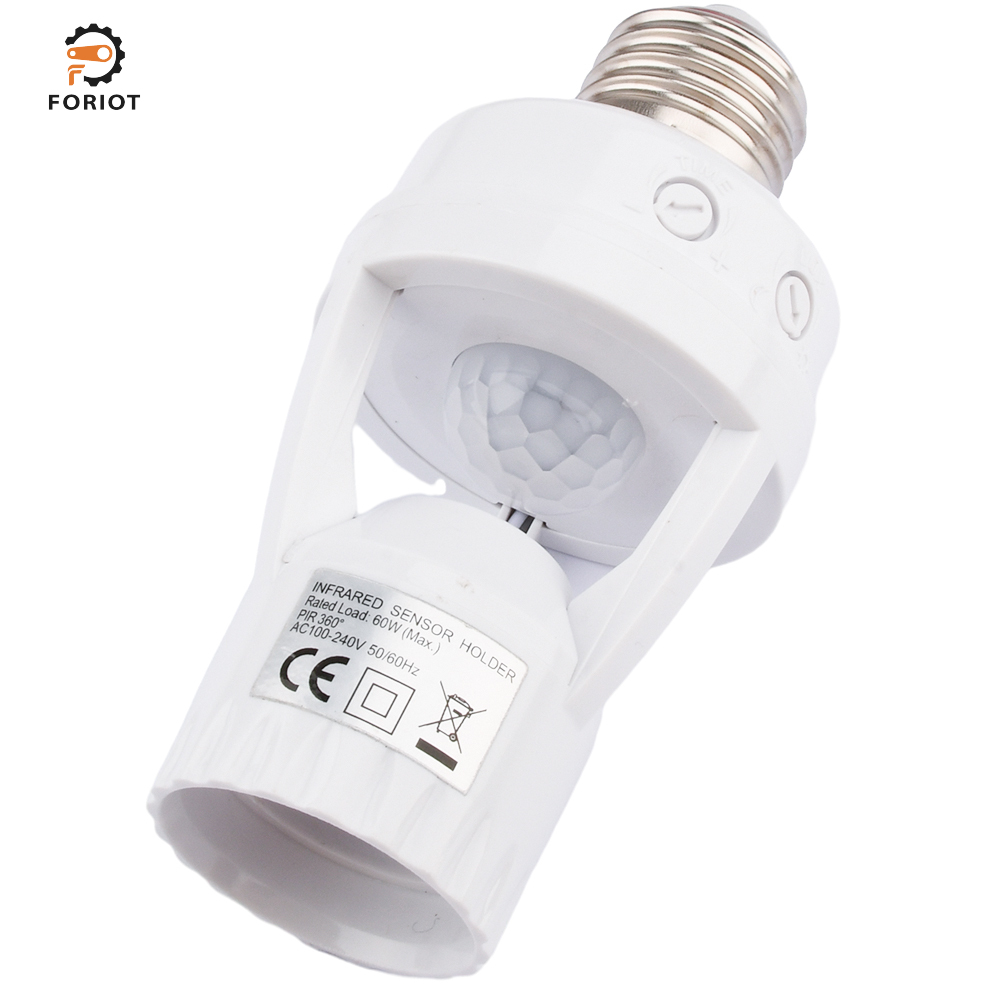 Foriot cảm biến chuyển động ổ cắm đèn thông minh vít trong ánh sáng bóng đèn ổ cắm E27 đèn cảm biến chuyển động Bóng đèn đèn tự động điều khiển cho nhà để xe
