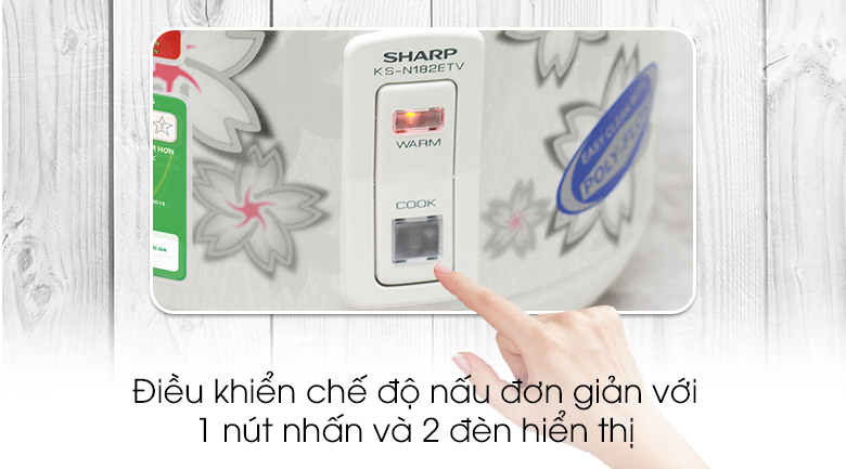 Nồi cơm điện Sharp 1.8 lít KS-N182ETV