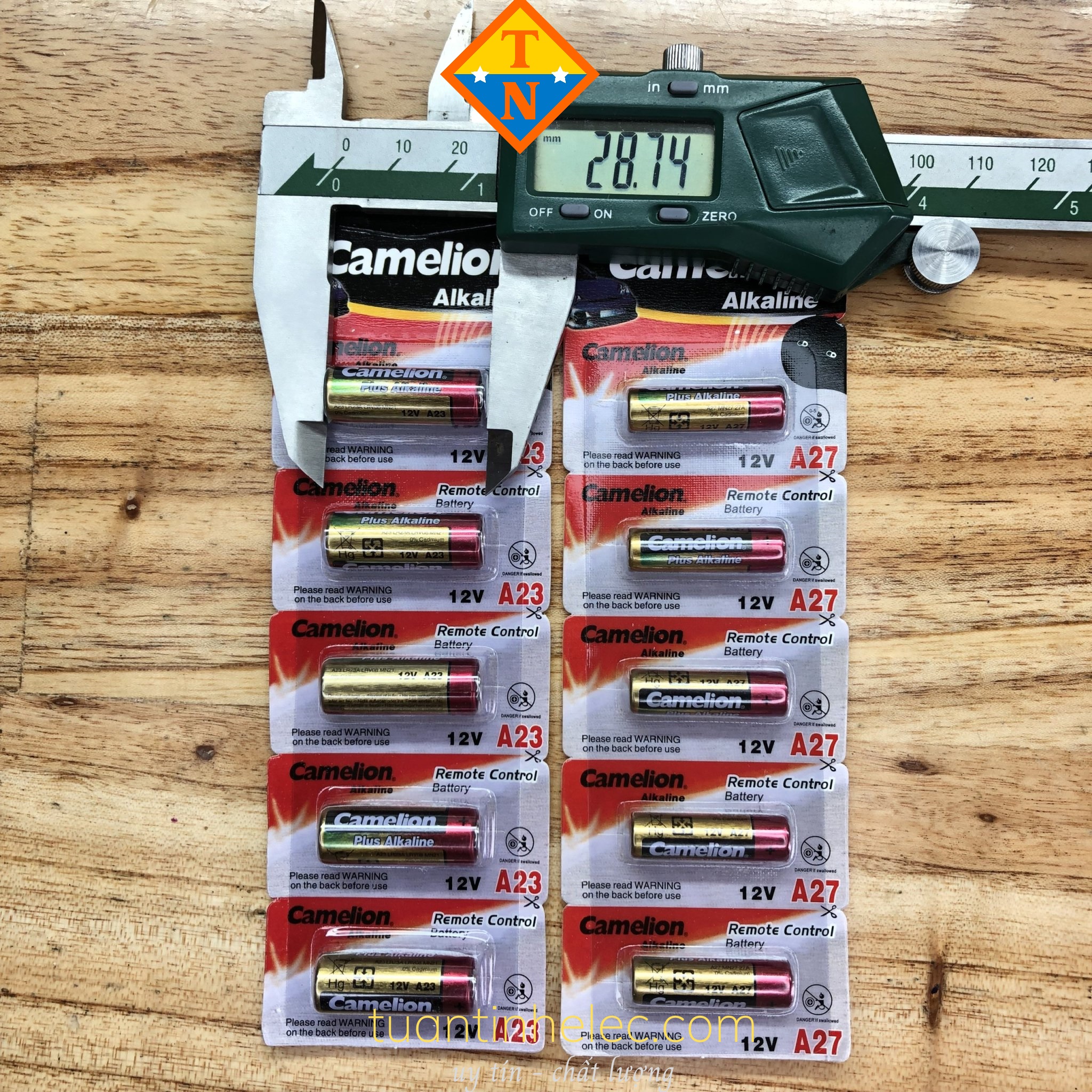 Pin 12V A23, A27  cho remote cửa cuốn, ô tô.... (1 viên)
