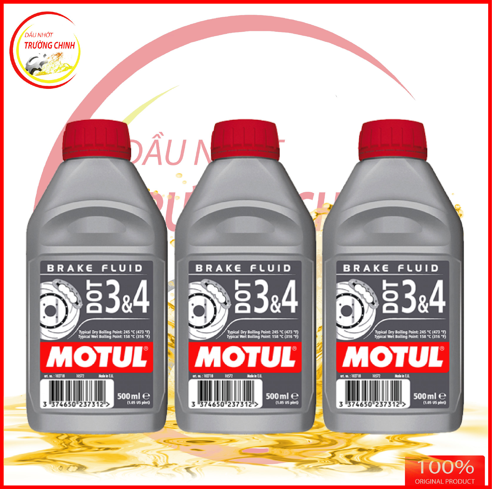 Dầu thắng, phanh tổng hợp Motul Dot 4 500ML
