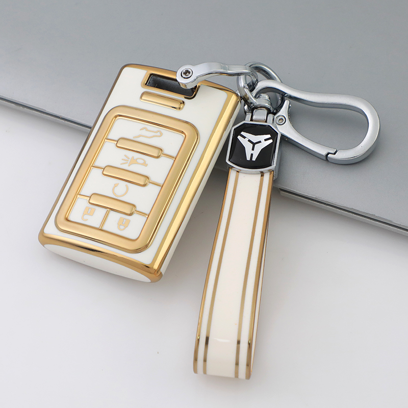 For cadillac esv escalade cts xts srx ats ct5 xt5 xt6 xls 6d plating tpu car remote key case cover protective shell fob