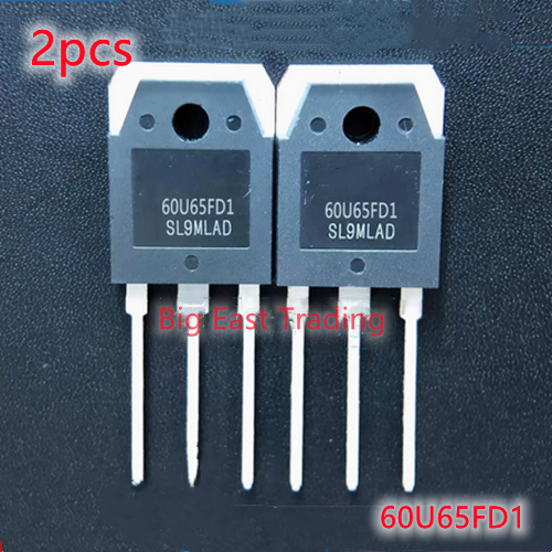2pcs 60u65fd1 to-3p transistor 60a/650v welding machine single tube,guaranteed quality