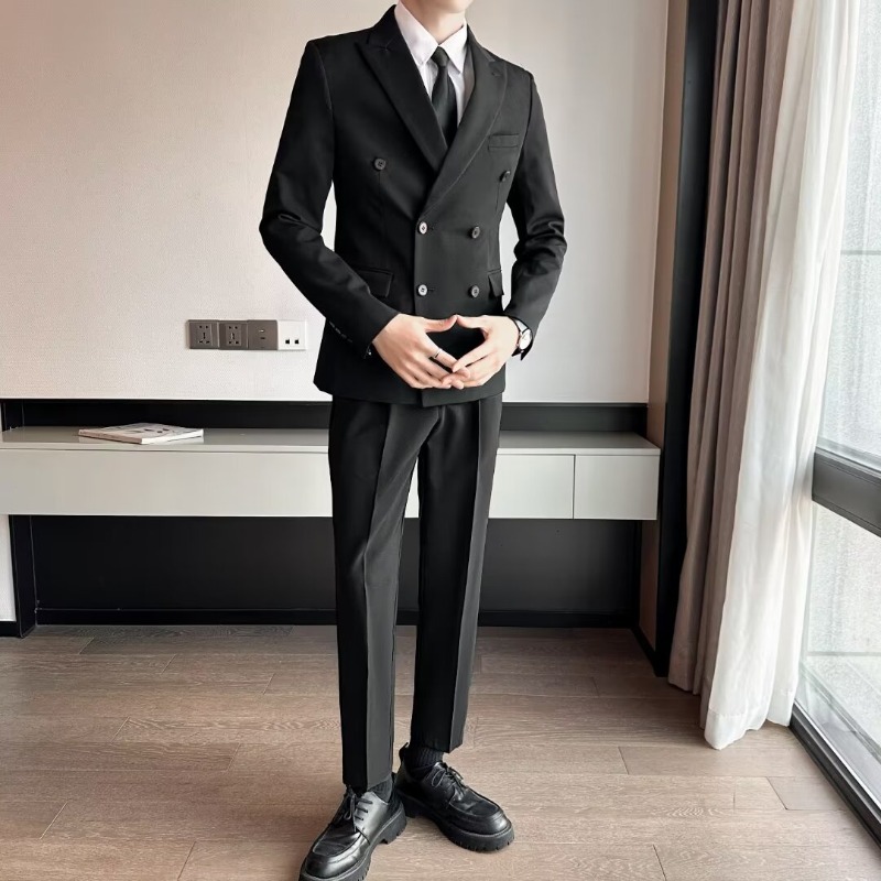 LIVE GREAT Double-breasted suit men's business casual jacket dress blazer