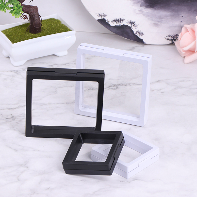PE Thin Film Suspension Jewelry Display Box Transparent Jewelry Storage ...