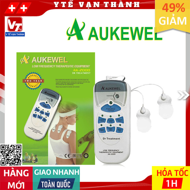 ✅ [CHÍNH HÃNG] Máy Massage Xung Điện Aukewel AK-2000 (4 Miếng Dán) | (Mát xa, Massa) -VT0091 - Y Tế Vạn Thành