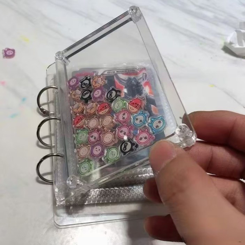 3Inch Mini Kpop Photocard Binder Book Binding Machine Transparent Acrylic Photo Album Ins Photo Album For Photographs Home Decor. 