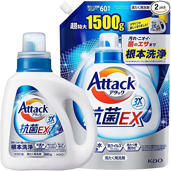 Japan Attack Laundry Detergent Refill (Made In Japan) EX / 3X