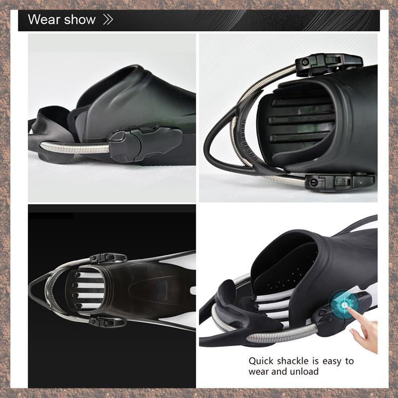 (TQHJ) Diving Fin Spring Heel Strap with Quick Release Buckles Quick Release Buckles for Outdoor Diving