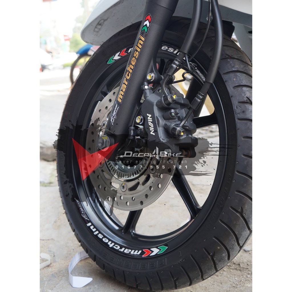 Tem Dán Vành Xe Marchesini Phản Quang 3M Chống Nước < 1 Bộ Dán được 2 bánh xe>