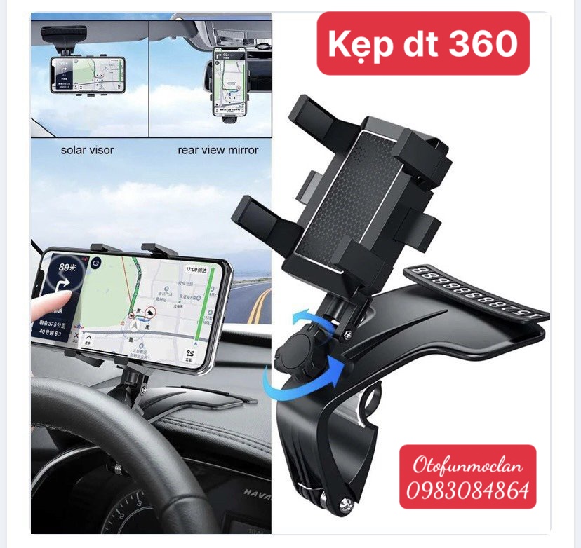 Giá đỡ điện thoại trên oto xe hơi (Có 2 chân hút + chân kẹp) Đa năng tiện dụng (chân đế, giá kẹp) hàng xịn (Cổ dài)