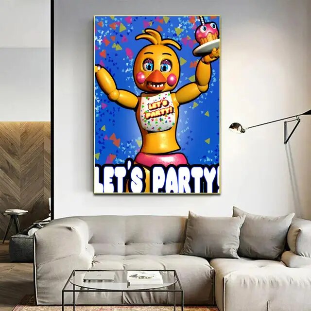 fnaf Kraftpaper Poster HomeDecal Painting Wall Sticker for Coffee House Bar  wall art