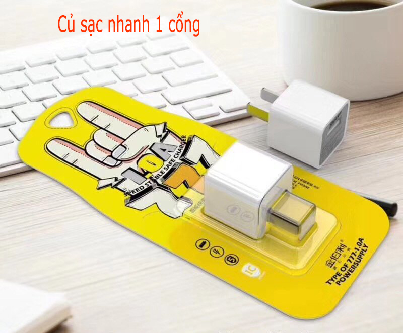 Củ Sạc nhanh Smartphone cho Android, ip - Hỗ Trợ Sạc Nhanh 5V/1A