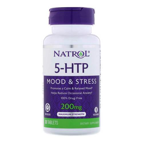 Natrol, 5-HTP, Time Release, Maximum Strength, 200 mg, 30 Tablets | Lazada