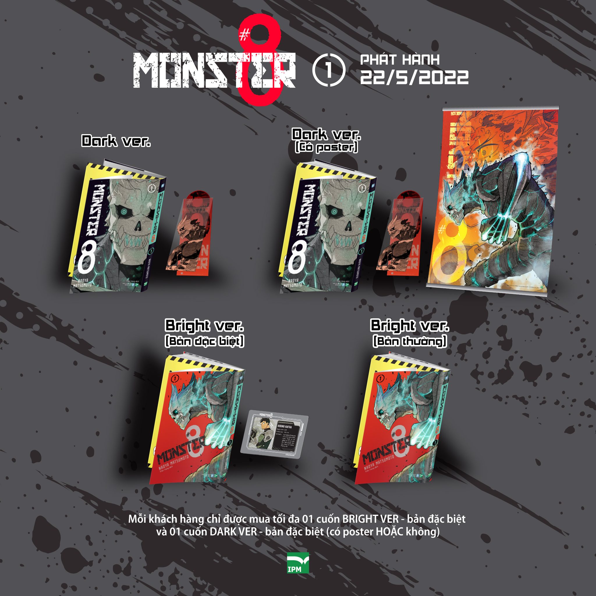 Monster #8 - Tập 1 - Dark Ver - Đặc Biệt Có Poster