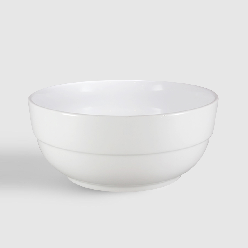 Bộ 2 bát tô canh sứ trắng có ngấn 6inch - 16cm