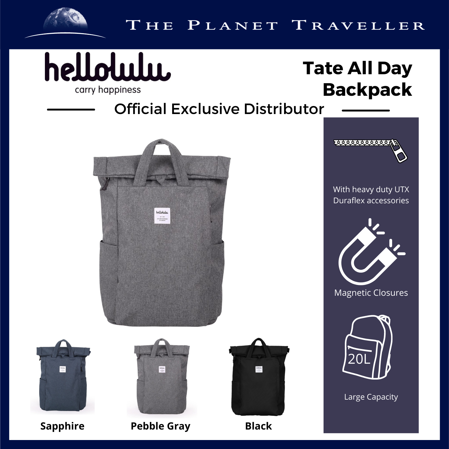 Hellolulu Tate All Day Backpack Lazada Singapore