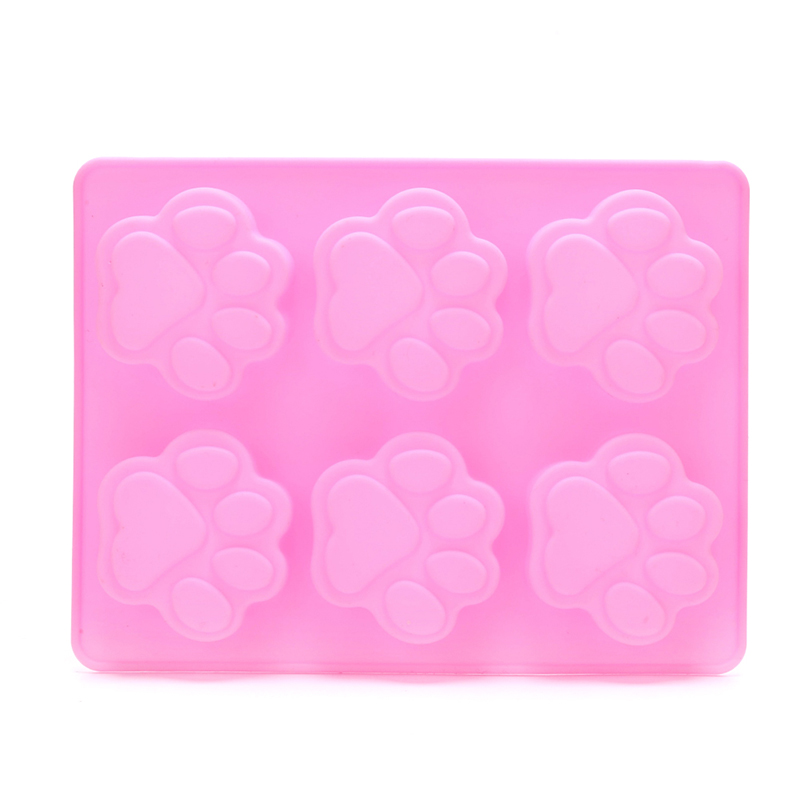 Dog Cat Paw Print Mold Silicone Cake Baking Mold Soap Mold Kitchen Tool