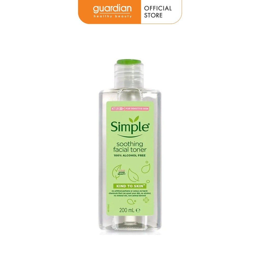 Nước hoa hồng dưỡng ẩm cân bằng da simple soothing facial toner 200ml