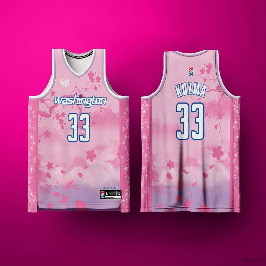 Estar Wizards Kuzma Jersey Pink Full Sublimation Fans Edition