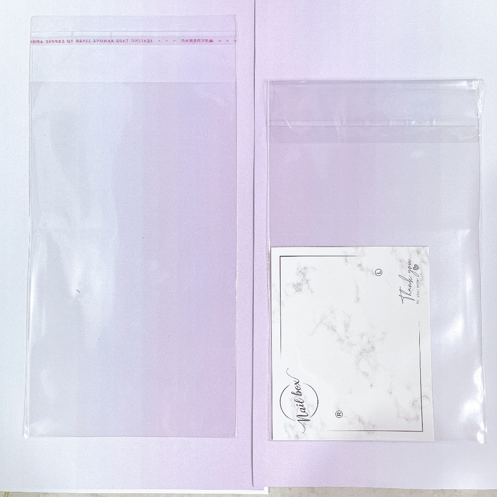 Túi bóng, túi đựng thẻ nailbox, phụ kiện nailbox, túi opp dán miệng