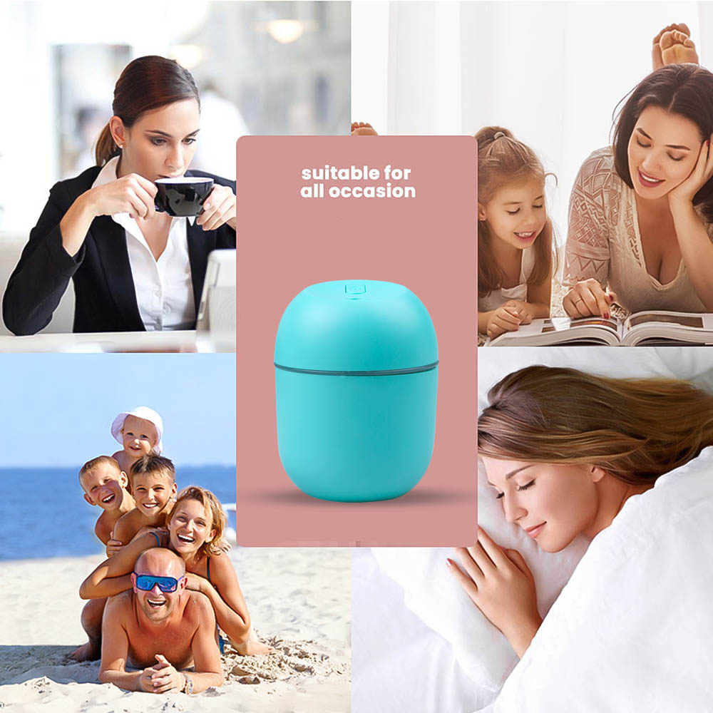 Máy Làm Ẩm Không Khí Siêu Âm Mini Cho Xe Hơi Máy Lọc 220Ml Kèm Đèn LED Đèn Ngủ Máy Khuếch Tán Tinh Dầu