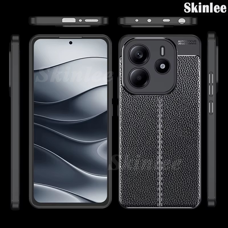 Phone case For Redmi Note 14 Back cover Carbon Leather soft silicon Shockproof cover For Redmi Note 14 Cover cases