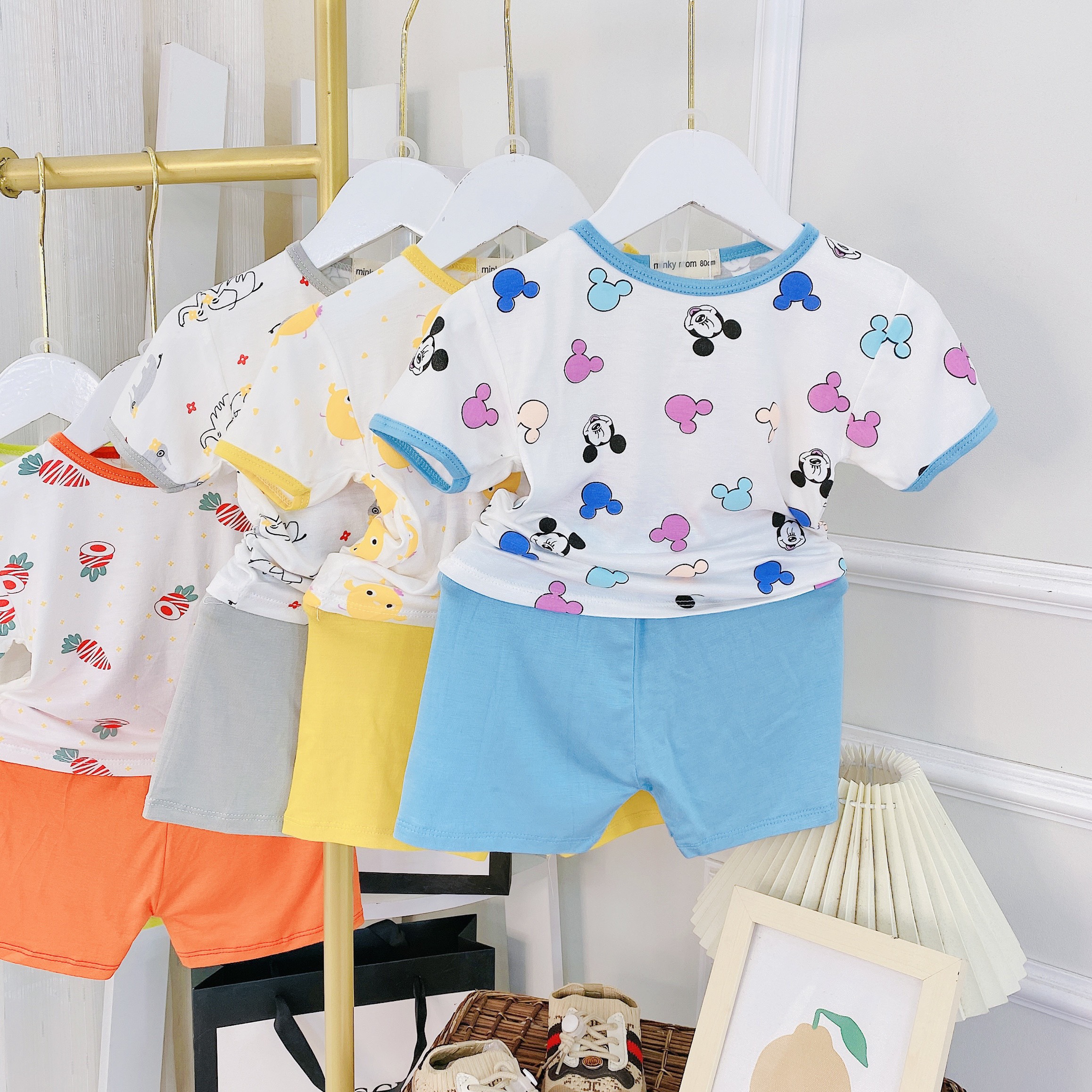Giảm Giá Đồ Bộ Minky Mom Size Đại Cho Bé Trai Bé Gái Cộc Tay Thun Lạnh, Bộ Quần  Áo Trẻ Em Monky Mom Mặc Nhà Cho Bé 1 2 3 4 5 Tuổi - Beecost