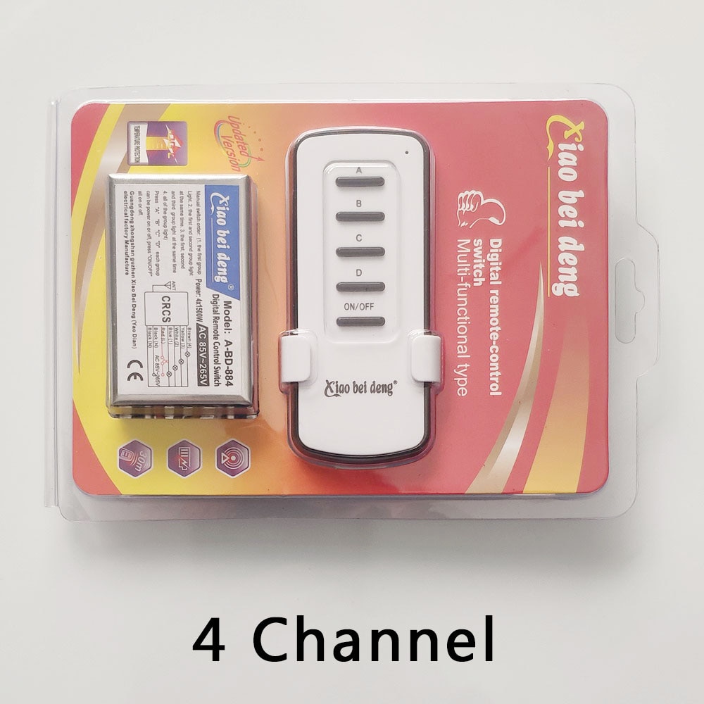 Wireless ON/OFF AC85-265V Lamp Remote Control Switch Receiver Transmitter 1 Channel 2 Channel 3 Channel 4 Channel Dropshipping Electrical Circuitry Parts00
