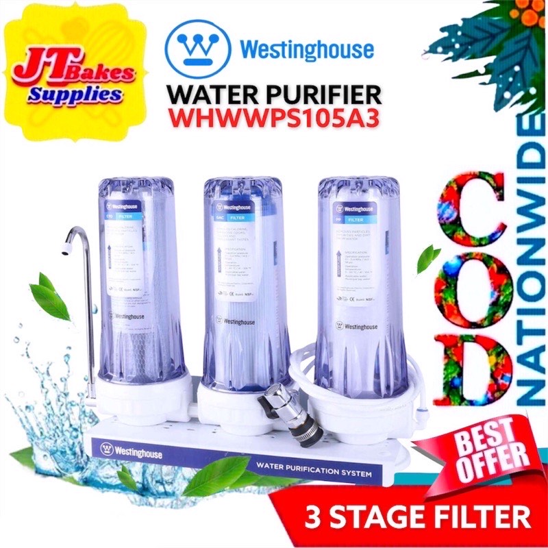 Westinghouse 3 Stage Water Purifier WHWWPS105A3 Water Purification ...