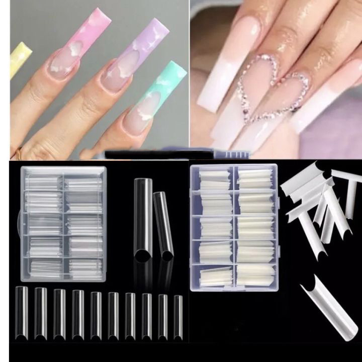 Móng tip tre - Móng nối ống tre phom dài