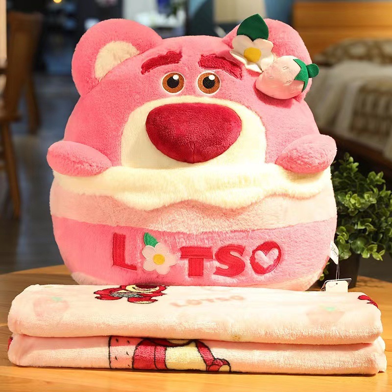 XINLANYASHE Blanket pillows, dolls, cute animal blanket pillows doll pillow blanket Separate blanket Cute animal shaped stuffed blanket pillow Can be used as souvenirs, hand inserted nano blankets, pillows, blankets, dolls with good quality embroidery, ve