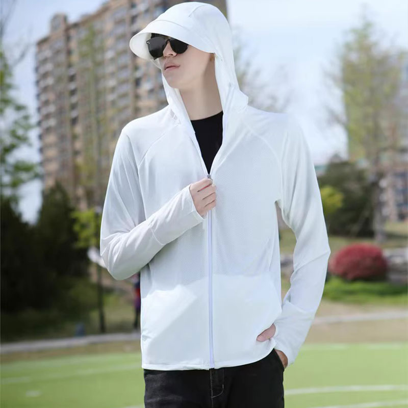 Kai Si Ke Men's sunscreen clothing, ice silk mesh breathable, loose outdoor quick-drying sunscreen, UV protection, fishing clothing