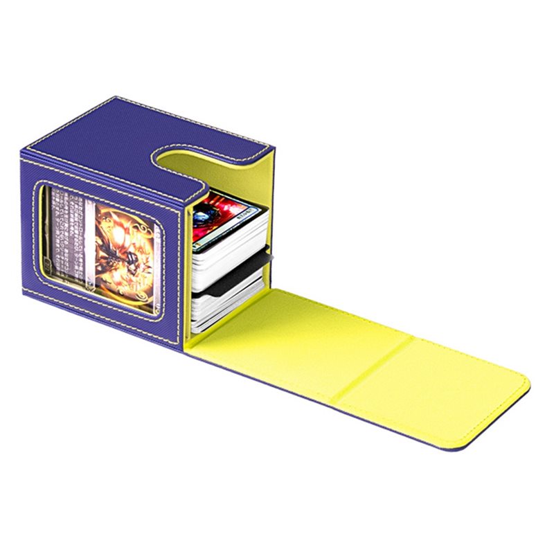 Trading Card Storage Box with Window ,Deck Case with Removable Lid, for Game Sports Card.