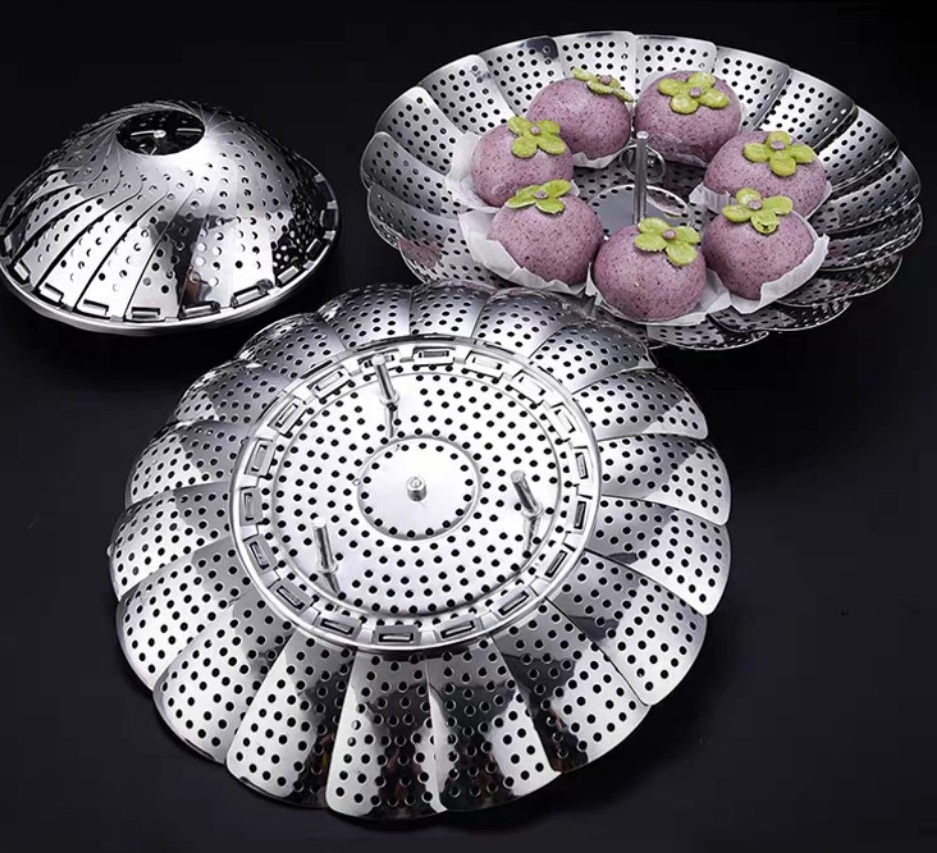 VỈ HẤP,ĐỒ XÔI INOX SIZE 26CM , 3 CHÂN LOẠI DÀY