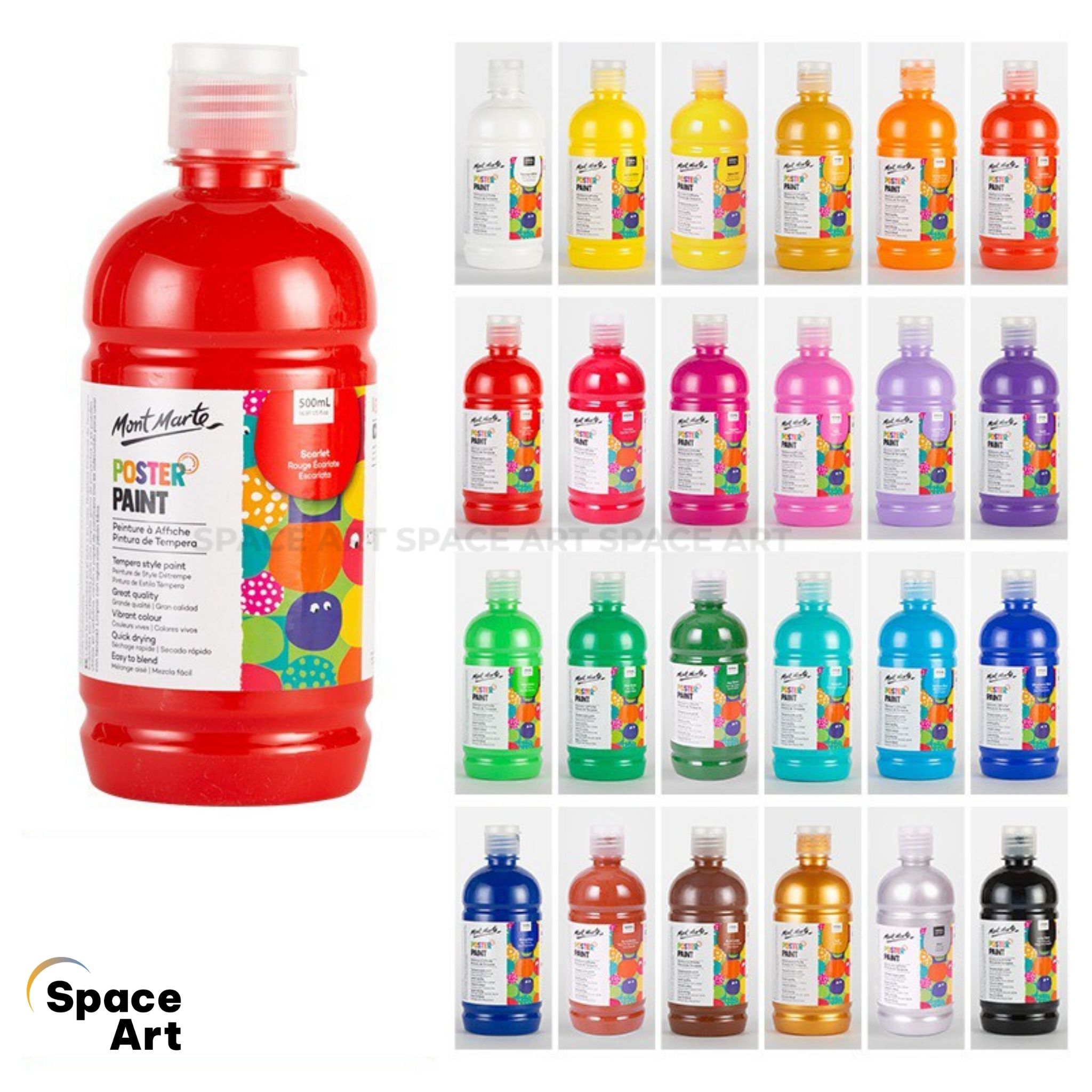 [Space Art Store] Màu Poster Mont Marte 500ml (Màu thường)