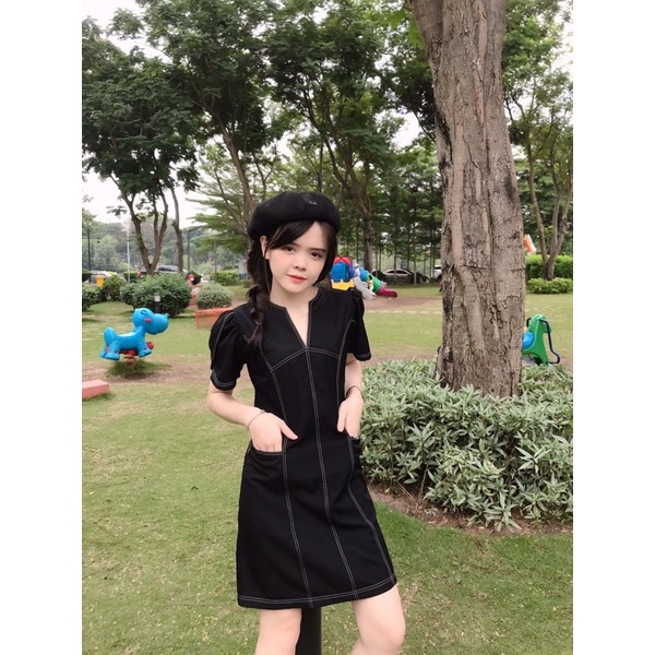Đầm đột chỉ có túi