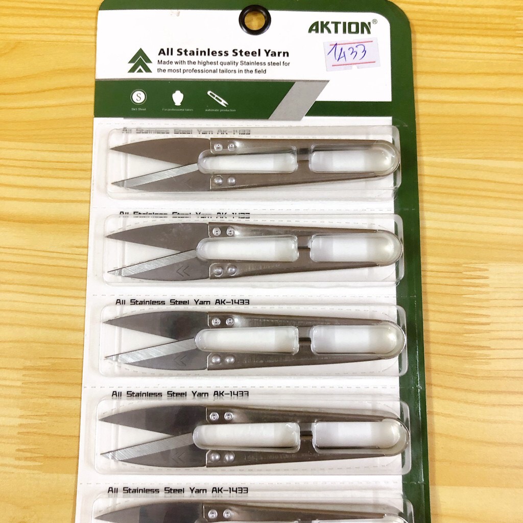 Kéo bấm chỉ inox trắng 1433