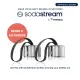 SodaStream Metal Loop Bottle Caps Twin Pack - Black. 