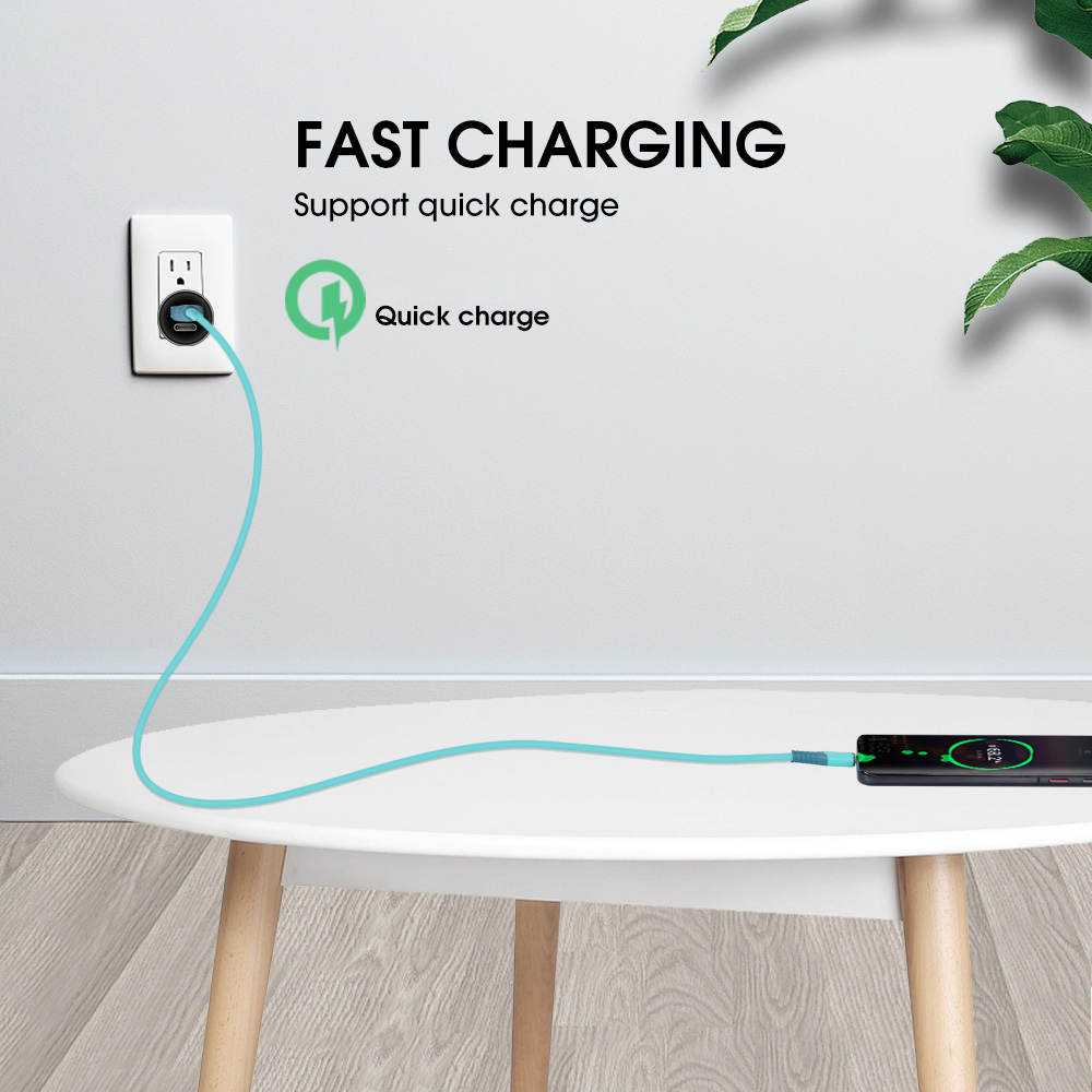 Cáp Dữ Liệu Silicon Lỏng 1M 5A TYPE-C/Cáp Sạc Siêu Nhanh USB Có Đèn/Cáp Sạc TYPE-C Tương Thích Với Điện Thoại Di Động Android Huawei Xiaomi