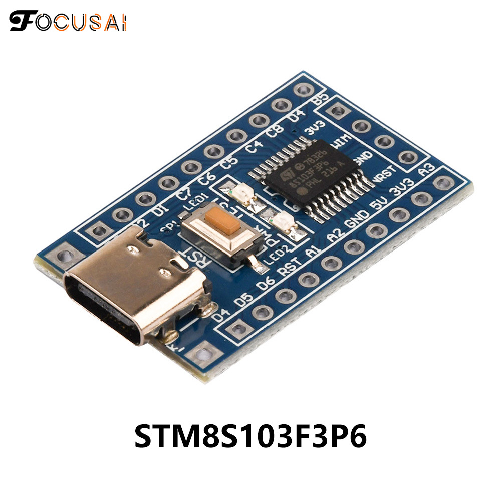 FocusAi STM8S103F3P6 STM8S003F3P6 ARM Minimum System Development Board Module for Arduino with Type-C Port