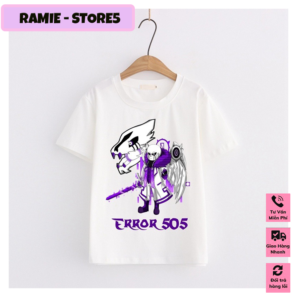 Áo Thun Tam Sans Error 404 _ Error Sans 505 _ Sans 606 Đại Chiến Đủ Size Cho Bé